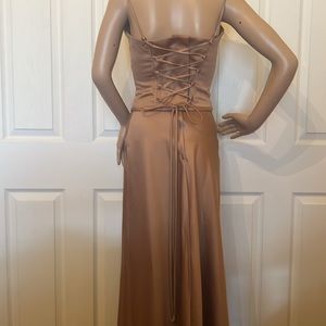 Bronze/gold 2 pc corset/skirt prom outfit